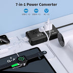 TREVOLTY 2000W Voltage Converter US to Europe for Hair Dryers, 7-in-1 220V to 110V Converter for European Travel with 3 AC/2 USBA/2 USBC Ports, Universal Power Converter Adapter Combo EU/UK/IT/AU Plug