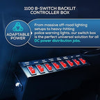 Ultra Bright Lightz 1100 8-Switch Backlit Controller Box | Emergency Vehicle Strobe Warning Lights | Siren | Speaker