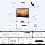 Portable Projector Screen with Stand Outdoor: Camping Projection Screen 80 inch 4K Movie Screen for Home Backyard Indoor 16:9 HD Night
