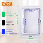 Suteck Plastic Access Panel for Drywall Ceiling 6 x 9 Inch Reinforced Plumbing Wall Access Doors Removable Hinged White