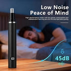 VNTGSHAVER Nose Hair Trimmer, Rechargeable Cordless Painless Ear Eyebrow Trimming Tool Dual Edge Blades Razor Easy Cleansing with LED Light for Man Woman, IPX7 Waterproof, for Nose, Ear, Eyebrows