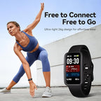 Enfit Fitness Trackers,Smart Watch with 1.47" Color Screen,100+Sport Modes Fitness Watch with Heart Rate Sleep Monitor, Pedometer Step Counter Watch, 3TAM Waterproof Activity Trackers for Women Men,BK