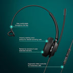 EPOS Impact 730T Mono Wired USB C and USB A Headset for PC with Noise-Canceling Mic, Microsoft Teams Certified, in-Line Controls, Comfortable Fit, Ideal for Office Calls, Remote & Hybrid Work