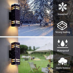 iYogaled Dusk to Dawn Outdoor Wall Light, Brown Exterior Up Down Lights Outdoor Light Fixture, Porch Lights Wall Mount 2 Pack, IP65 Aluminum Modern Outside Lights for House Front Door, Porch