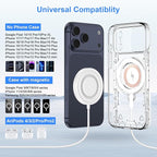 for iPhone 17 Pro Max Magsafe Charger 2Pack Magnetic Wireless Charger for iPhone 17/16/15/14/13/12 Series& AirPods, Wireless Fast Charging Pad With USB-C/A Ports,Pixelsnap Charger for Google 10 Series