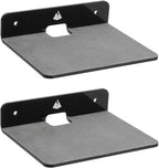 TXEsign Wall Shelves - 2 Pack, Small Wall Mount for Speaker, Webcam, Cell Phones, Acrylic Display Shelf (Black, Medium)
