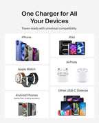 Belkin USB C Charger Block 20W, iPhone Charger Fast Charging - iPhone 17, Air, Pro, Pro Max, Samsung Galaxy S25, Google Pixel 10, iPad, AirPods, Apple Watch, Nintendo Switch 2 & More - White