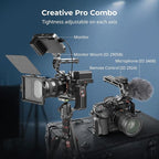 SMALLRIG Top Handle with Monitor Mount Kit, with 3/8"-16 Locating Holes for ARRI, 5 Built-in Cold Shoe, 360° Swivel and 180° Tilt Adjustable Monitor Holder with Thumbscrew, Anti-Twist Design - 5322