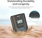 Renogy Solar Charge Controller (Bluetooth) - Rover 40A 12V24V Auto Parameter DC Input MPPT Charge Controllers for Solar Panels Adjustable LCD for Gel Sealed Flooded Lithium Battery