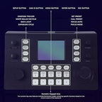 RGBlink NDI PTZ Camera Controller, PoE Powered, 3D Joystick Control,3.5 LCD Preview, Multi-Protocol Support, for Church Worship, Webinars & Live Streaming (RGBBKT)
