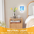 GANTINIR Cross Heaven Night Light, Plug-into Blessed Nightlight White LED Lamp, Energy Efficient Decor Desk Lamp for Bedroom Hallway Stairs Bathroom