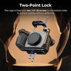 SmallRig Half Cage for Sony FX2, with Removable Top NATO Rail, Quick Release Plate for Arca, Modular Design Compatible with Original XLR Handle, for DJI RS 3 / RS 3 Pro/RS 4 / RS 4 Pro Gimbal - 5591
