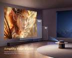[1500 ANSI/Google TV/Voice Control]Smart Projector with WiFi 6 and Bluetooth, 4K Support, Outdoor Movie Proyector, 1080P Home Ceiling Auto Focus Projector, PUTRIMS K12 Gray