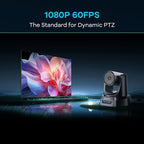TONGVEO 3X Optical Zoom PTZ Camera AI Auto-Tracking HDMI USB 3.0 1080P 60fps Wide-Angle for Video Conference Business Meeting Live Streaming Online Learn with Zoom YouTube Teams OBS and More