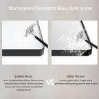 LOAAO 40X36 Inch Black Metal Framed Bathroom Mirror for Wall, Matte Black Bathroom Vanity Mirror Farmhouse, Anti-Rust, Tempered Glass, Hangs Horizontally or Vertically
