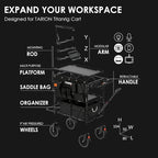 TARION Modular Base Extension Rod - 43.3"/110cm Extension Pole Set (2× 21.6" Sections) Compatible with Titanrig Cart Products