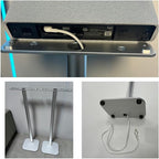 ZGOUO Speaker foor Stand Compatible with Sony BRAVIA Theater Quad Surround Sound System (HT-A9M2), Aluminum, Built-in Power Cord