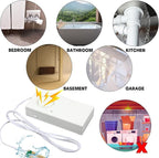 Hoteam 5 Pcs Water Sensor Alarm Leak Detector 120db Water Leak Alarm 9v Battery Flood Sensor Detector Overflow Security Alert for Home Basement Kitchen Garage Bath Tub Sink, White