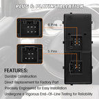 Ford Power Window Switch Replacement for 2002 2003 2004 Ford F250 F350 F450 F550,2002-2003 Explorer, 2002-2005 Excursion Mercury Mountaineer Replacement Button Windows Switches - OE 1L2Z14529BA
