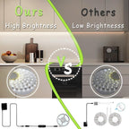 Aalnfe 2 Set Led Strip Lights for Bedroom Dimmable 10 FT 180 LEDs Rope Light Flexible Super Bright White Tape Lights for Ceiling Room Home Decor Luces LEDs （20FT）