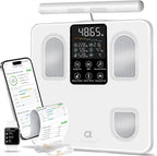 arboleaf Scale for Body Weight, Smart Scale with BMI, Body Fat, Muscle Mass, 26 Metrics Full Body Composition Analyzer, 8-Electrode High Precision Digital Bathroom Scale, Bluetooth Sync, White