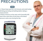 Blood Pressure Monitor, Irregular Heartbeat Detector, Automatic BP Monitor 90x2 Reading Memory and Large LCD Display, USB Charging, Adjustable Wrist Cuff, Ideal for Home and Hospital