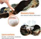 Ergonomic Keyboard Wrist Rest & Mouse Pad Wrist Rest Set,Large Gaming Desk Mat 31.5"x 11.8" with Non-Slip Base,Memory Foam,Easy Typing Pain Relief for Home & Office,Patriotic American Flag Bald Eagle