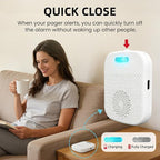 CallToU Caregiver Pager Wireless Call Button for Elderly, Medical Alert Systems for Seniors/Elderly Monitoring with 2 Call Bell, 500+Feet, 1 Plug-in Receiver+1 USB Receiver for Home Patients Emergency