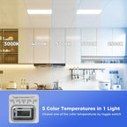 Aphyni 36 Pack 2x2 LED Flat Panel Light, Dimmable Office Kitchen Flush Mount Ceiling Light Panel,Bright 6500LM,Dimmable,Selectable Features, 3000K/4000K/5000K/5700K/6500K, 30W/35W/40W/45W/50W