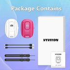VYVIYON Bluetooth Camera Remote Shutter for iPhone and Android Smartphones, Rechargeable Wireless Phone Remote Control,Selfie Button for Photos and Videos, Charging Cable Included (2 Pack) Pink&White