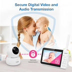 VTech VM924 No WiFi Remote Pan-Tilt-Zoom Video Baby Monitor - 5" LCD Screen, Up to 17Hrs Video/31Hrs Audio Battery, 1000ft Range, Night Vision, Soothing Sounds, Temperature Sensor