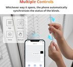 SwitchBot Blind Tilt Motorized Blinds - Smart Electric Blinds with Bluetooth Remote Control, Solar Powered, Light Sensing Control, Add Hub Mini to Make it Compatible with Alexa & Google Home