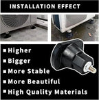 IFISHAR 4Pack Air Conditioner Shock Pad, Rubber Isolator Feet, Vibration Isolator Pads for Outdoor Air Conditioner Accessories (Upgrade)