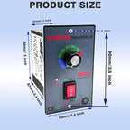 URANT DC12V - 60V/20A Motor Speed Controller, with Forward and Reverse Switch,Suitable for DC Brushless Motors,Forward and Reverse Motor Speed Regulator,DC Motor Speed Controller