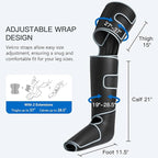 CINCOM Leg Massager with Heat and Compression, 3-in-1 Foot Calf & Thigh Massager for Circulation and Pain Relief Helpful for Lymphedema Edema Restless and Relaxation FSA - HSA