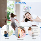 Door Chime, Satisure Door Sensor Chime When Door Opens, Doorbell Chime for Business/Home/Kids, 700 FT Range, 58 Chimes 5 Adjustable Volume Window Alarm 2 Sensors + 1 Receiver