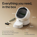 Bundle of PETLIBRO Luma Automatic Cat Litter Box + PETLIBRO Upgrade Cat Water Fountain Stainless Steel Tray, AI Camera Waste Analysis, Open-Top Multi-Cat Recognition LitterBox