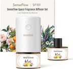 SF101 Pro Plug In Air Freshener, Waterless Essential Oil Diffuser, Non-Toxic Aroma Diffuser, Adjustable 120-Day Natural Scent Mist, Covers 1000 Sq Ft- Free 30ml Minted Rosewood