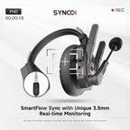 SYNCO XTALK XPro2 Wireless Intercom Headset System, 2.4 GHz 1640FT/500M Full Duplex for 2 Persons Communication with Noise Cancellation for Live Show Stage Performance Movie Shoot