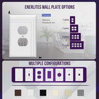 ENERLITES Jumbo Duplex Receptacle Outlet Wall Plate, Large Electrical Outlet Covers, Over-Size 1-Gang 5.5" x 3.5", Polycarbonate Thermoplastic, 8821O-W-20PCS, White (20 Pack)
