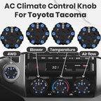 4 Pack - 2nd Gen Tacoma Accessories AC Knob Upgrade - 2005,2006,2007,2008,2009,2010,2011,2012,2013,2014,2015 Tacoma Climate Control Dial Mods Set - for Toyota Interior Replacement Kit