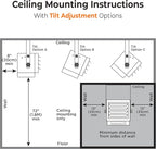 Comfort Zone Hard-Wired Ceiling Mount Garage Space Heater with Remote, 7,500 Watt, 240 Volt, Fan-Forced, Overheat Protection, Digital Thermostat, 12-Hour Timer, Ideal for Garage & Workshop, CZ230ERBK