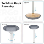 Wobble Stool - Adjustable Height Standing Desk Chair | Sit Stand Stool with 360-Degree Non-Slip Swivel Base|for Home,Office and Classroom(Light Wood)