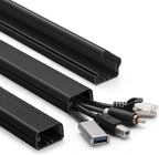 39in Cord Covers for Wires on Wall, YCLYC Wall Cord Cover, Large TV Cable Hider Wall Kit, Black TV Cord Hider for Wall Mounted TV, Electrical Cable Raceway Cord Organizer, 3 X L13in W1.2 H0.7