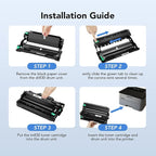 DR830 Drum Unit (Not Toner) Compatible Replacement for Brother DR830xl DR830 Drum TN830XL Toner Cartridge Use for HL-L2460DW HL-L2405W DCP-L2640DW Brother MFC-L2820DW MFC-L2900DW, 2 Pack of Black