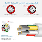 18 Gauge 5 Conductor Electrical Wire, 49.2FT Low Voltage 18/5 Tinned Copper Stranded 5 Wire Cable, 18 AWG White Flexible Extension Power Cord for Sprinkler, Thermostat, Speaker, Irrigation, Automotive