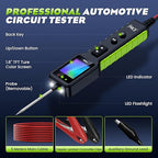 JDIAG Automotive Circuit Tester 0-80V DC, 12V 24V Digital Multimeter with Waveform Display, Buzzer, Flashlight, Short Finder, Continuity Tester, Voltage Tester for Diagnostic, Activating Components