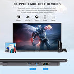 InnoView Large Portable Monitor 23.8inch FHD 1080P 144Hz USB-C, HDMI Computer Display HDR 100% sRGB IPS Gaming Monitor W/180°Adjustable DC Eyes Care Stand for Laptop PC MAC Phone PS4 Xbox Switch