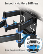 MOUNTUP Ultra Slim TV Wall Mount for Most 37-90 inch TVs, 1.1" Thin Low Profile Full Motion TV Mount Bracket, Dual Swivel Articulating Arms with Tilt, Fits 16" Studs, Max VESA 600x400mm Holds 132lbs