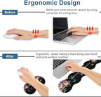 Ergonomic Keyboard Wrist Rest & Mouse Pad Wrist Rest Set, Large XXL Gaming Desk Mat 31.5"x 11.8" with Memory Foam, Easy Typing Pain Relief for Office & Home, Floral Quote Live Laugh Love